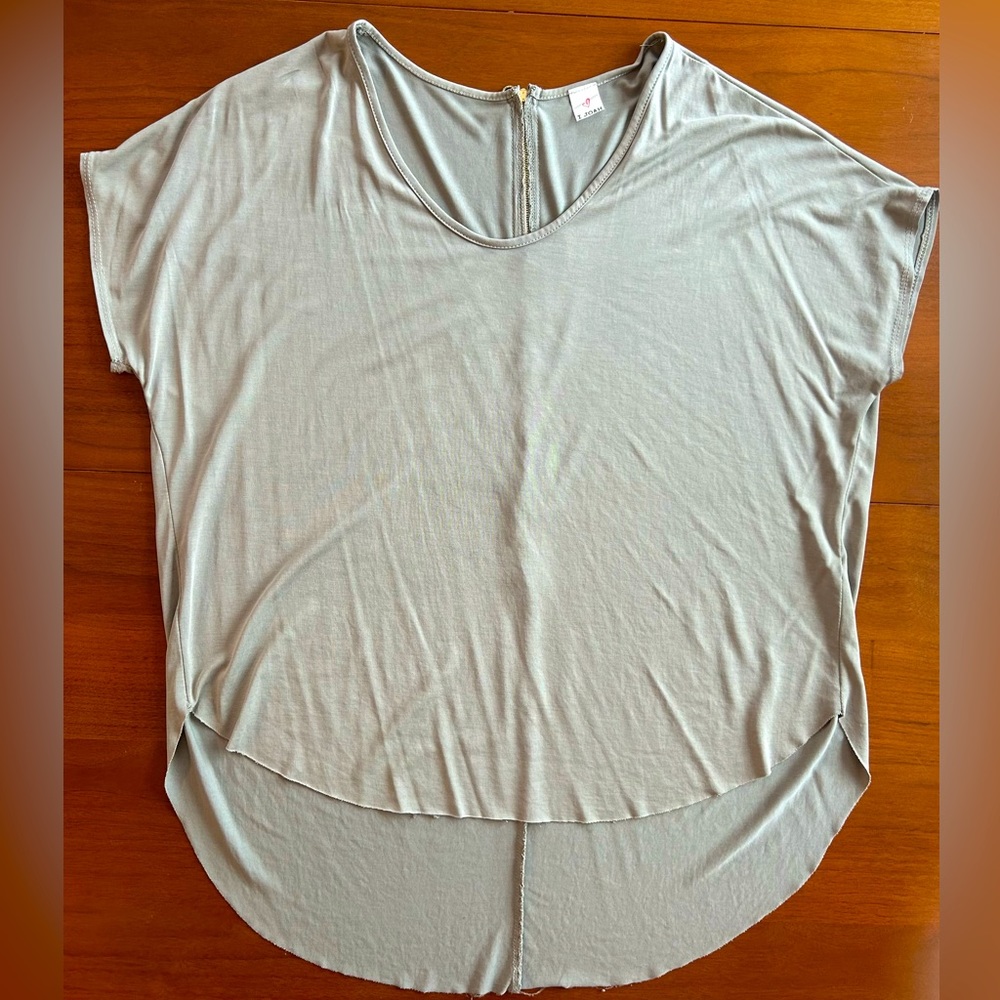 IJoah Green Short Sleeve Hi-Lo Shirt